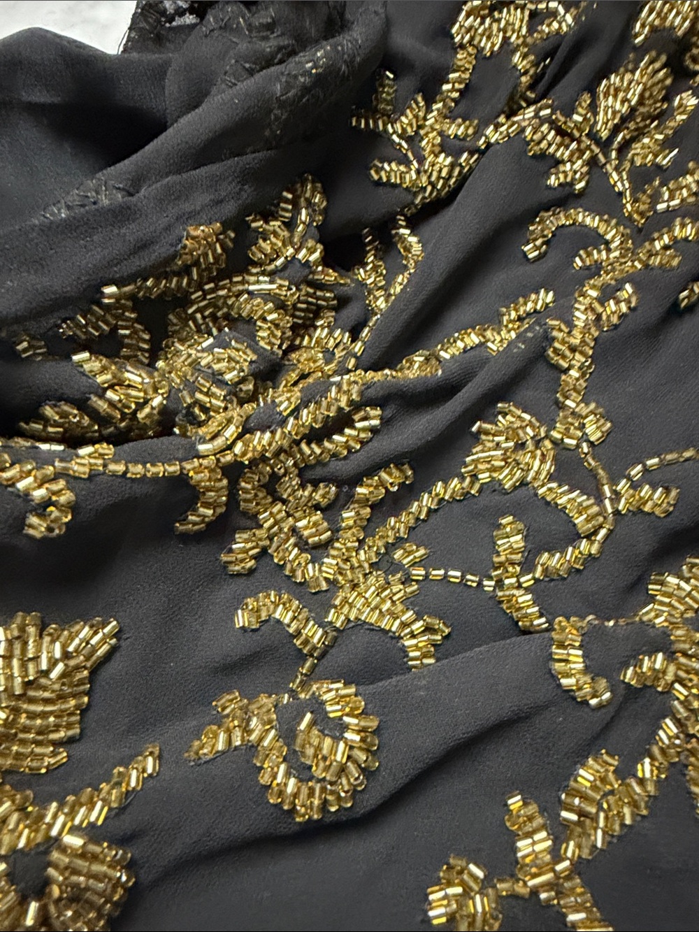 Alice+ Olivia top tank embroidered sequin gold Size XS - Picture 8 of 10